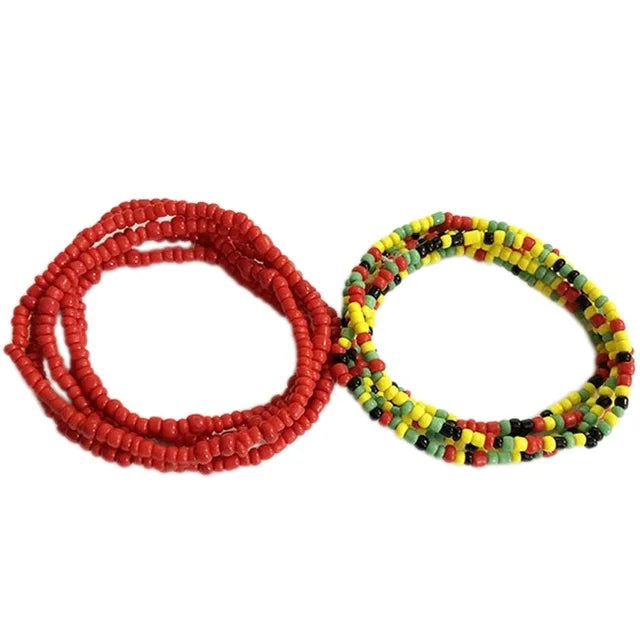 Bohemia Colorful Beaded Elasticity Waist Belly Chain for Women Girl 2023 Fashion Summer Beach Waistband Bikini Beads Jewelry