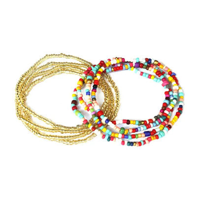 Bohemia Colorful Beaded Elasticity Waist Belly Chain for Women Girl 2023 Fashion Summer Beach Waistband Bikini Beads Jewelry