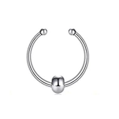 Fake Nose Septum Rings Faux Fake False Imitate Nose Rings Clip Horseshoe Hoop Ring Stainless Steel Body Non Piercing Jewelry