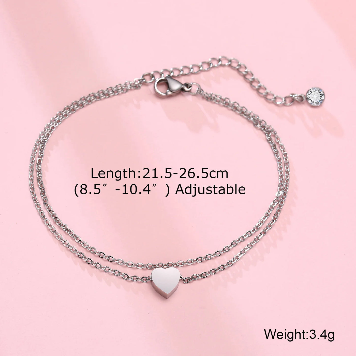 Figaro Chain Anklet for Men & Women, Everyday Adjustable Dainty Anklet