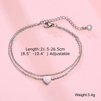 Figaro Chain Anklet for Men & Women, Everyday Adjustable Dainty Anklet