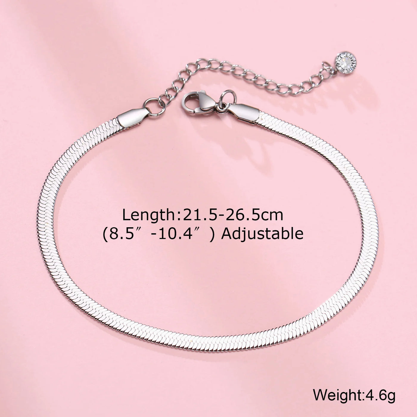 Figaro Chain Anklet for Men & Women, Everyday Adjustable Dainty Anklet