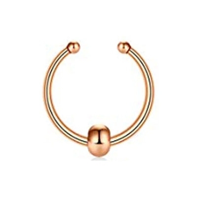 Fake Nose Septum Rings Faux Fake False Imitate Nose Rings Clip Horseshoe Hoop Ring Stainless Steel Body Non Piercing Jewelry