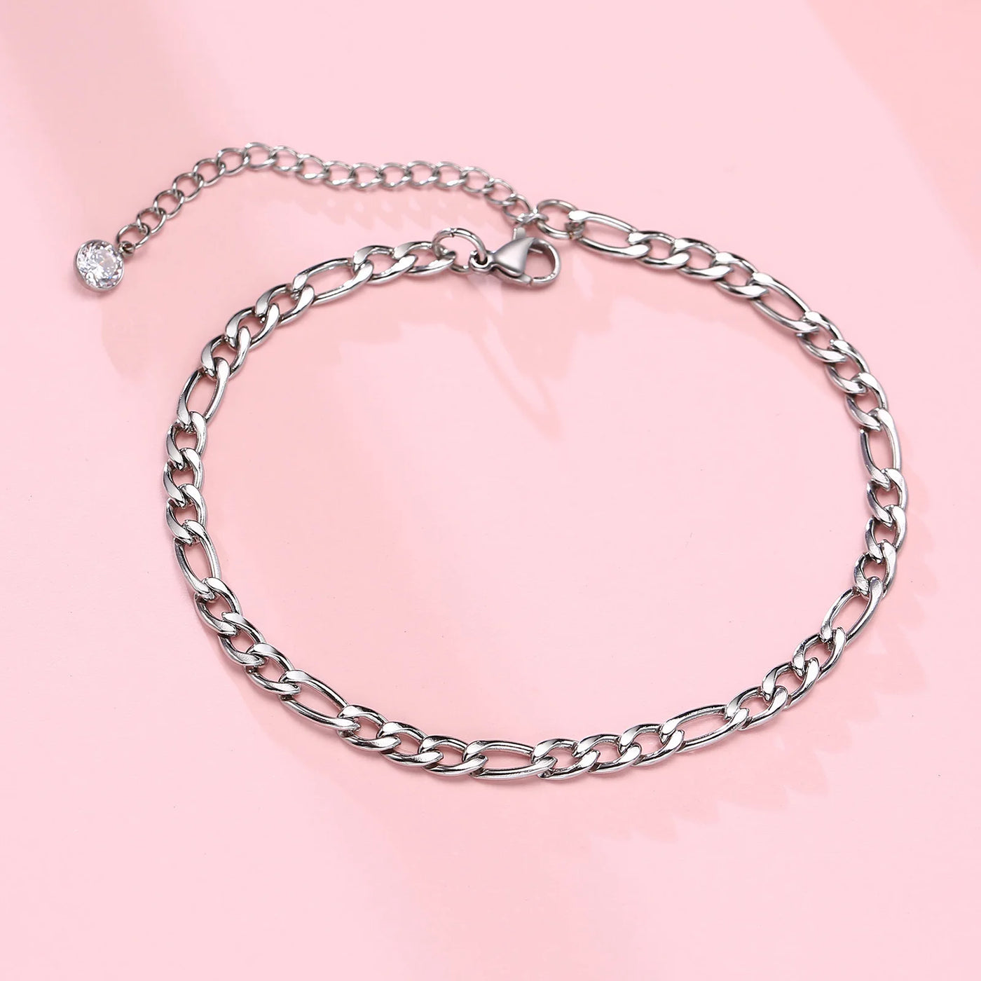 Figaro Chain Anklet for Men & Women, Everyday Adjustable Dainty Anklet