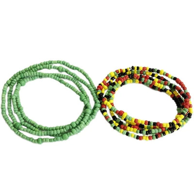 Bohemia Colorful Beaded Elasticity Waist Belly Chain for Women Girl 2023 Fashion Summer Beach Waistband Bikini Beads Jewelry
