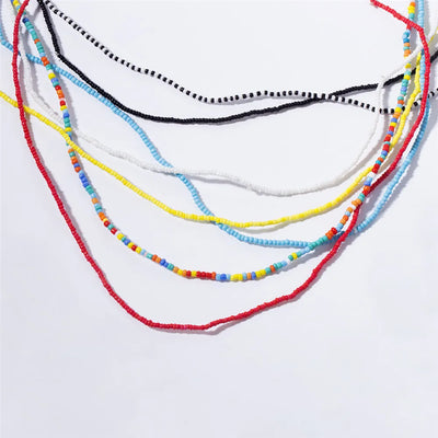 Bohemia Colorful Beaded Elasticity Waist Belly Chain for Women Girl 2023 Fashion Summer Beach Waistband Bikini Beads Jewelry