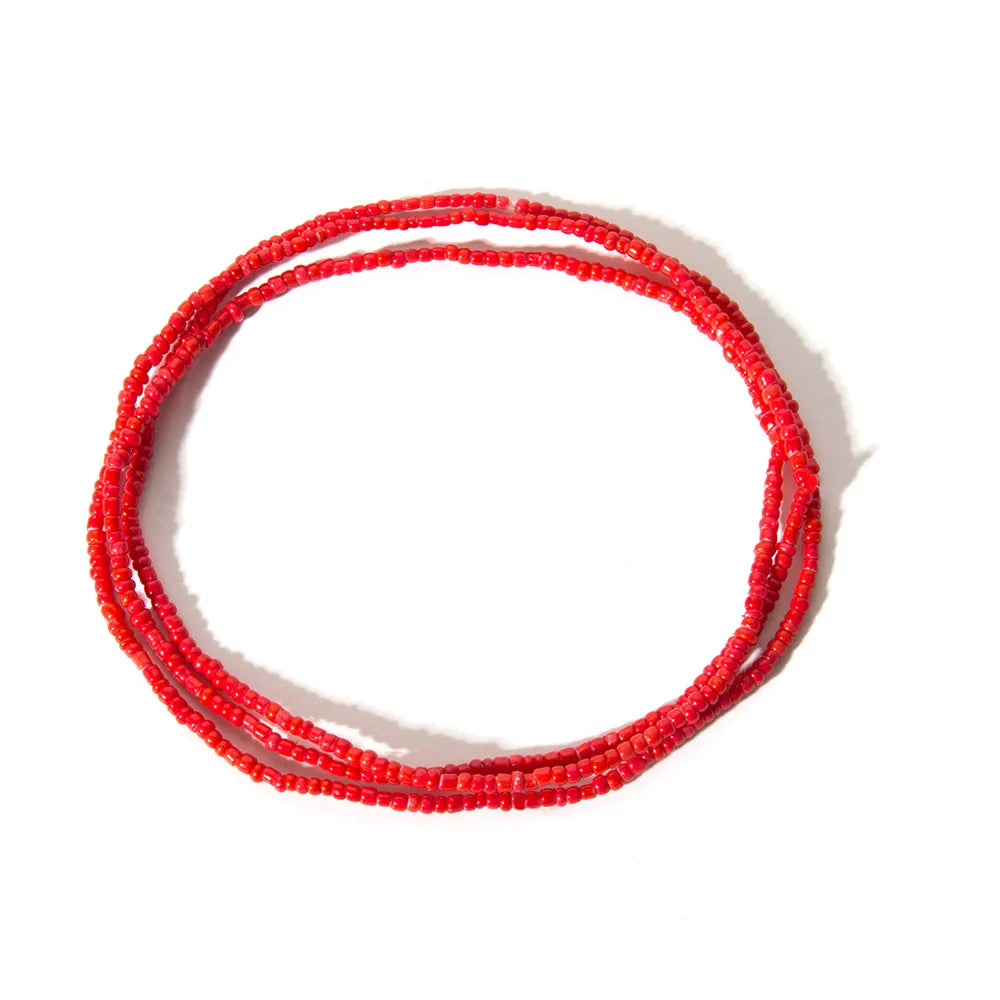 Bohemia Colorful Beaded Elasticity Waist Belly Chain for Women Girl 2023 Fashion Summer Beach Waistband Bikini Beads Jewelry