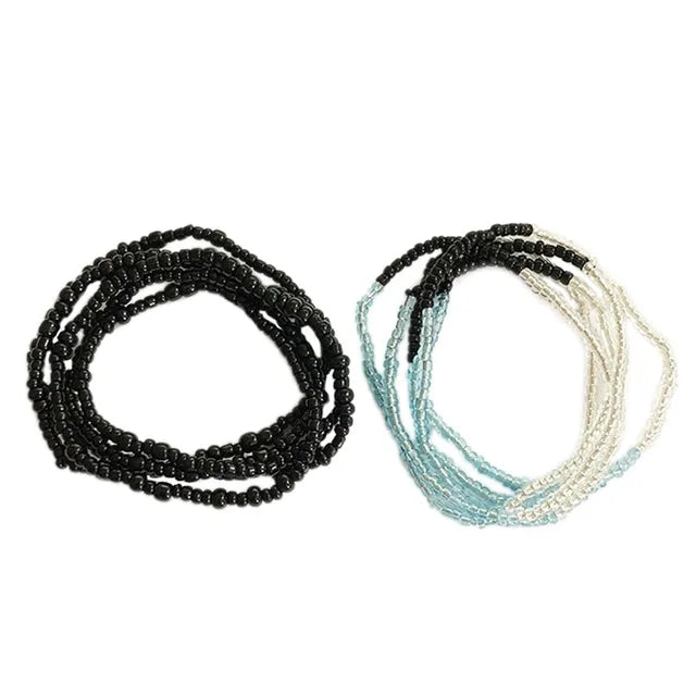 Bohemia Colorful Beaded Elasticity Waist Belly Chain for Women Girl 2023 Fashion Summer Beach Waistband Bikini Beads Jewelry