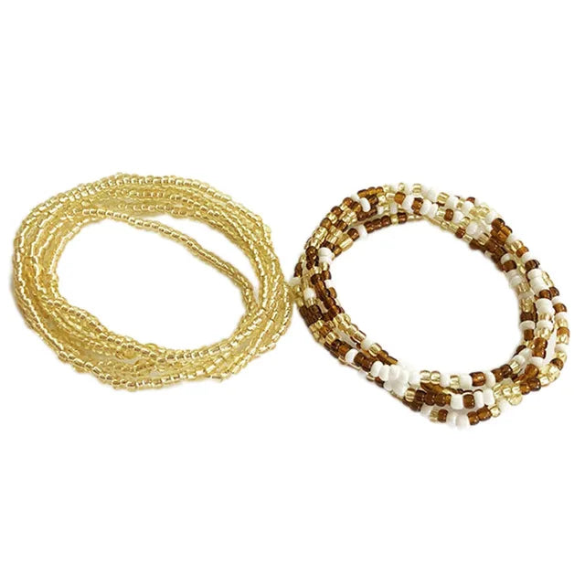 Bohemia Colorful Beaded Elasticity Waist Belly Chain for Women Girl 2023 Fashion Summer Beach Waistband Bikini Beads Jewelry