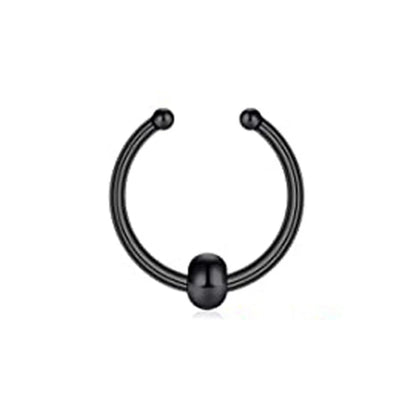 Fake Nose Septum Rings Faux Fake False Imitate Nose Rings Clip Horseshoe Hoop Ring Stainless Steel Body Non Piercing Jewelry