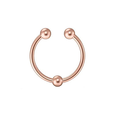 Fake Nose Septum Rings Faux Fake False Imitate Nose Rings Clip Horseshoe Hoop Ring Stainless Steel Body Non Piercing Jewelry