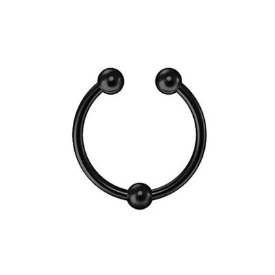 Fake Nose Septum Rings Faux Fake False Imitate Nose Rings Clip Horseshoe Hoop Ring Stainless Steel Body Non Piercing Jewelry