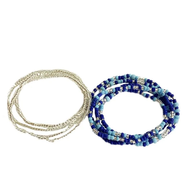 Bohemia Colorful Beaded Elasticity Waist Belly Chain for Women Girl 2023 Fashion Summer Beach Waistband Bikini Beads Jewelry
