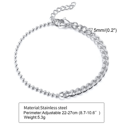 Figaro Chain Anklet for Men & Women, Everyday Adjustable Dainty Anklet