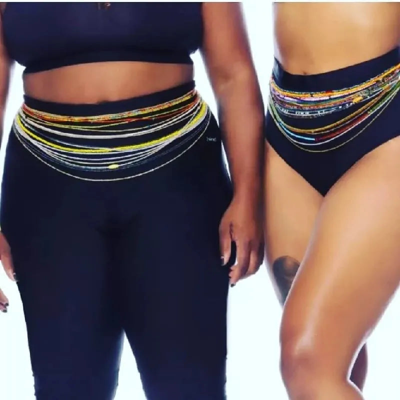 Bohemia Colorful Beaded Elasticity Waist Belly Chain for Women Girl 2023 Fashion Summer Beach Waistband Bikini Beads Jewelry