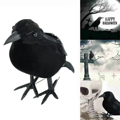 Halloween Decoracion Simulation Black Crow Raven Bird Repellent Pest Control Pigeon Repellent Garden Decoration Outdoor
