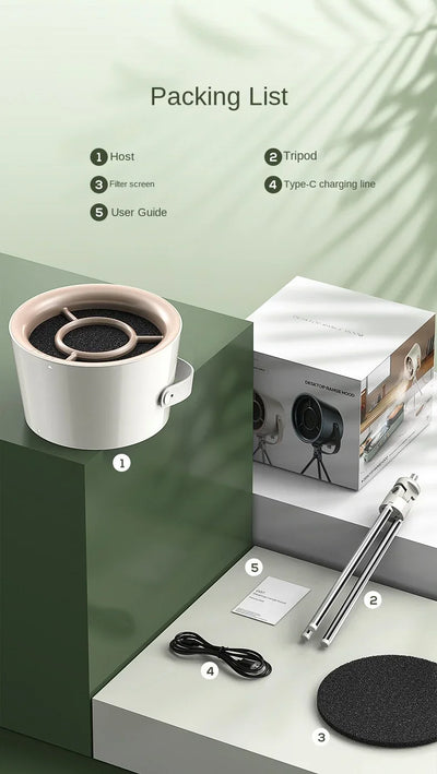 New USB Desktop Range Hoods Portable USB Powered Exhaust Fan Small Kitchen Hood Extractor Barbecue Large Suction Cooker Hood