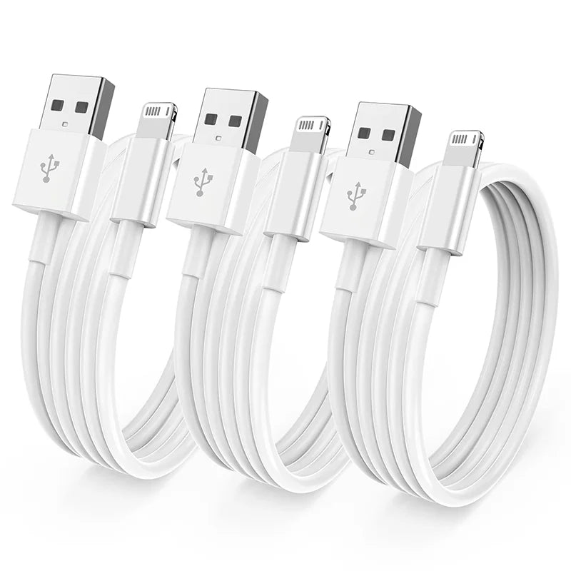 15W Fast Charging USB A Cable for iPhone 7 to 14,13,11,12 Pro Max & XR