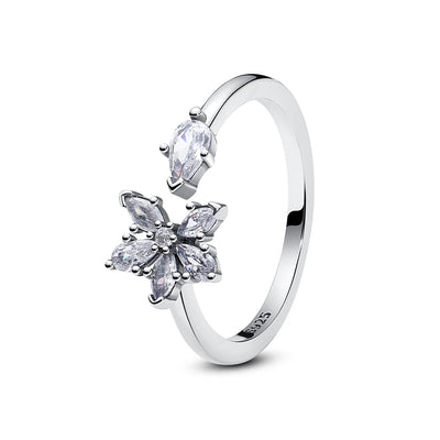 Original 925 Sterling Silver Rings For Women Moon Sun Engagement Wedding Stackable Crystals Ring Gold Luxury Jewelry Gift