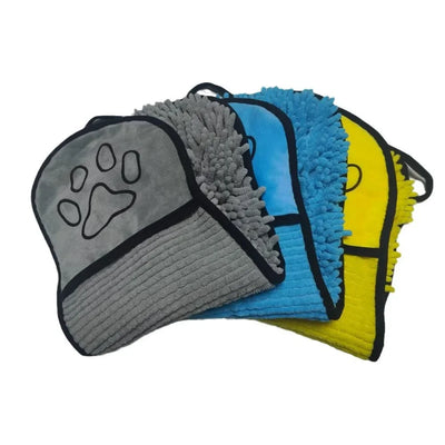 Super Absorbent Pet Bath Towel Quick-drying Cat Towels Convenient Soft Bath Robe Dry Pet Cleaning Washcloth Dog Accessories