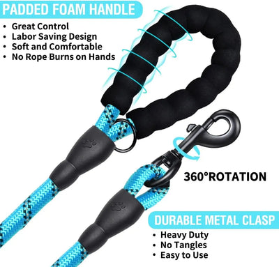 Dog leash, reflective at night, hand tight, suitable for large, medium, and small pet dogs
