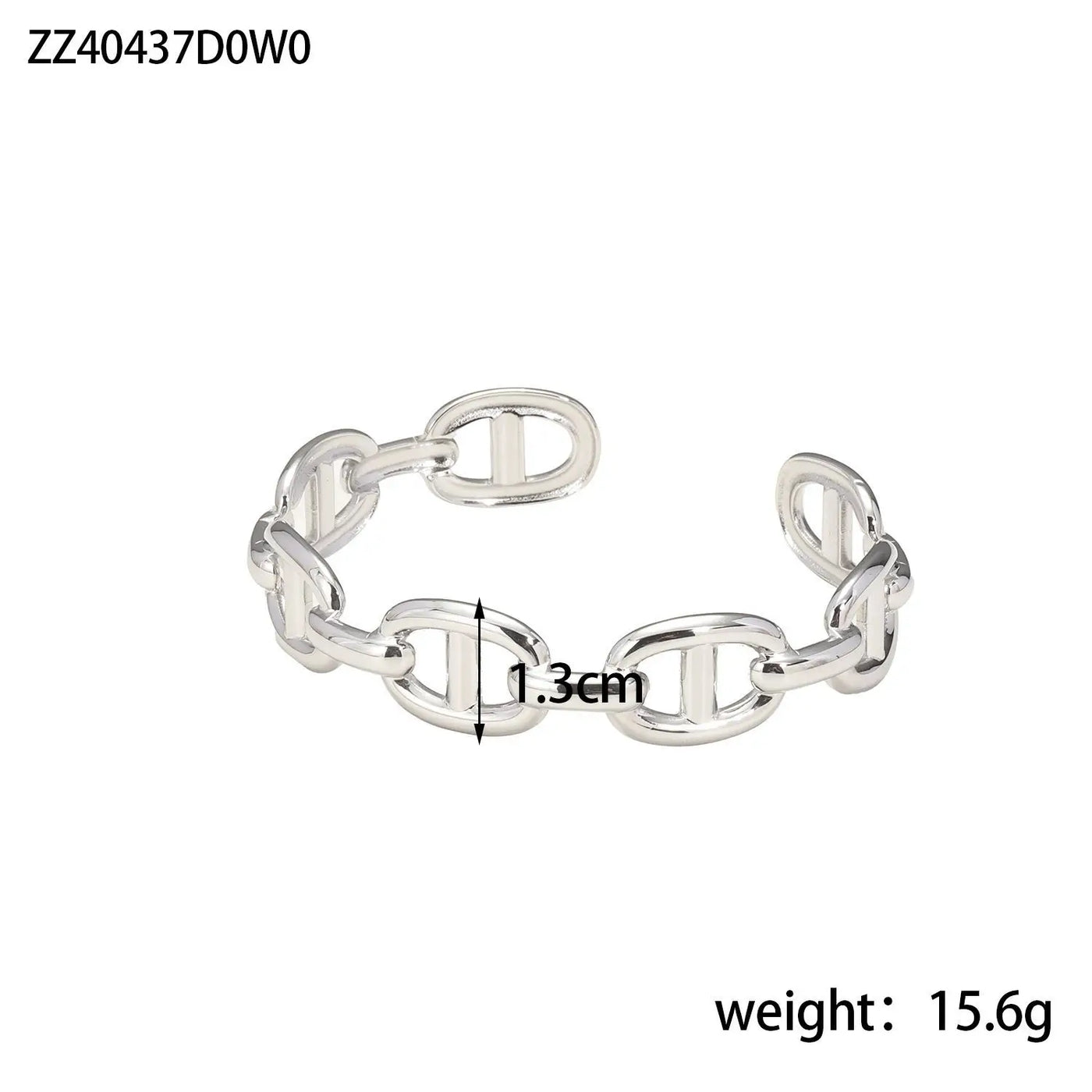 Titanium - Steel Gold - Plated C - Shaped Bangle For Women.