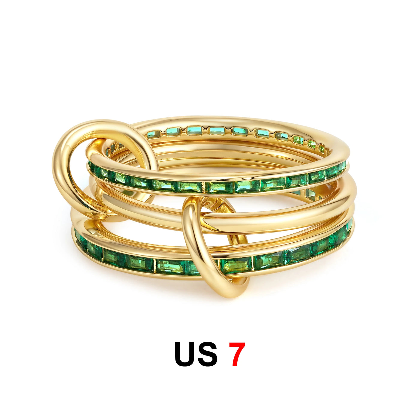 Dainty Stackable Rings for Women Luxury CZ Zircon Shiny Round Circle Ring Paper Clip Simple Combination Jewelry Gifts Wholesale