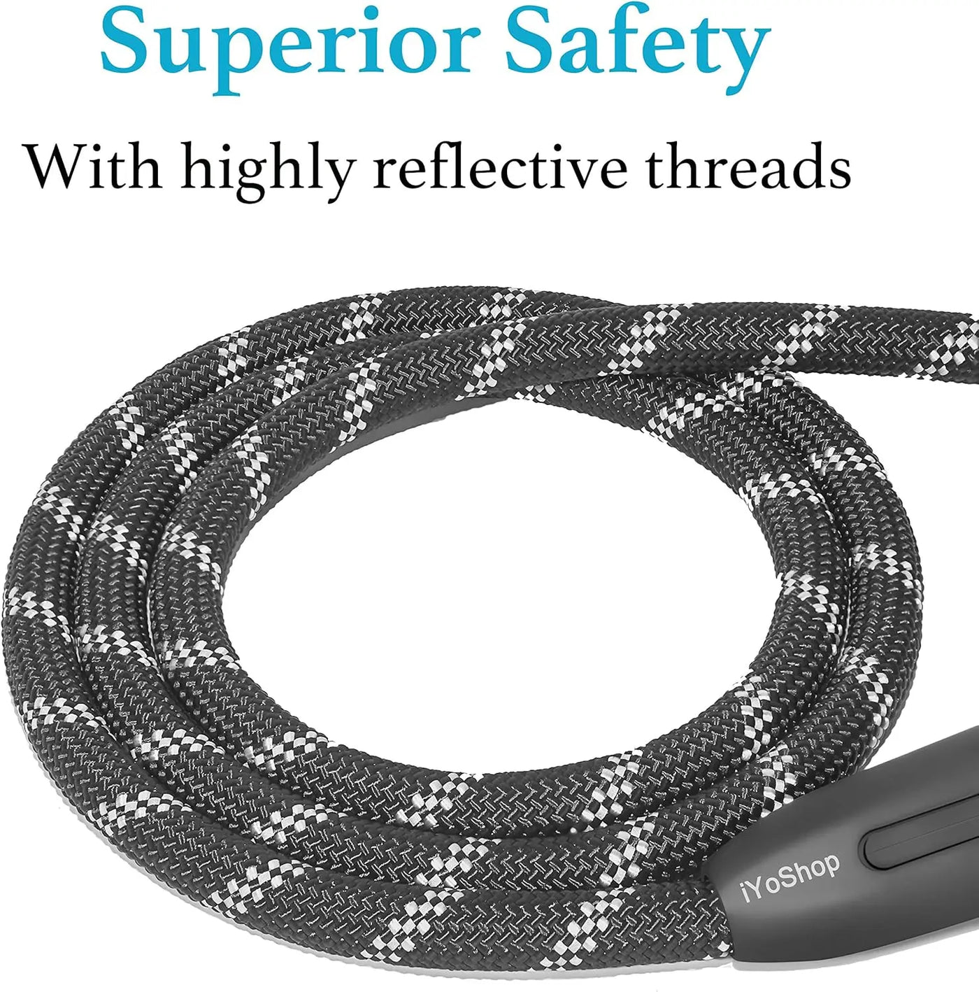 Dog leash, reflective at night, hand tight, suitable for large, medium, and small pet dogs