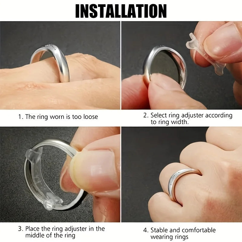 12 Rings/ Set, Adjustable Pad, Ring Size Adjuster, Fixed Loose Ring Size, Ring Reduction Pad, Essential for Wedding Rings