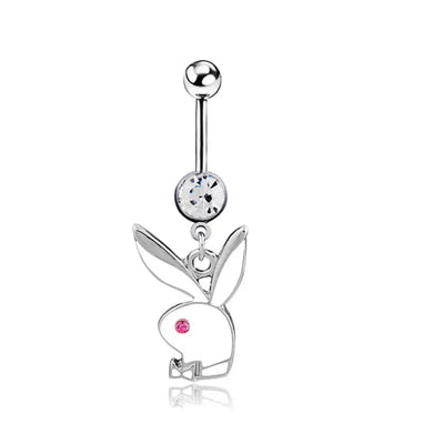 Belly Button Rings for Women Bunny Navel rings Gold color Rabbit Belly Rings Gem stone Belly Piercing Jewelry Body Jewelry