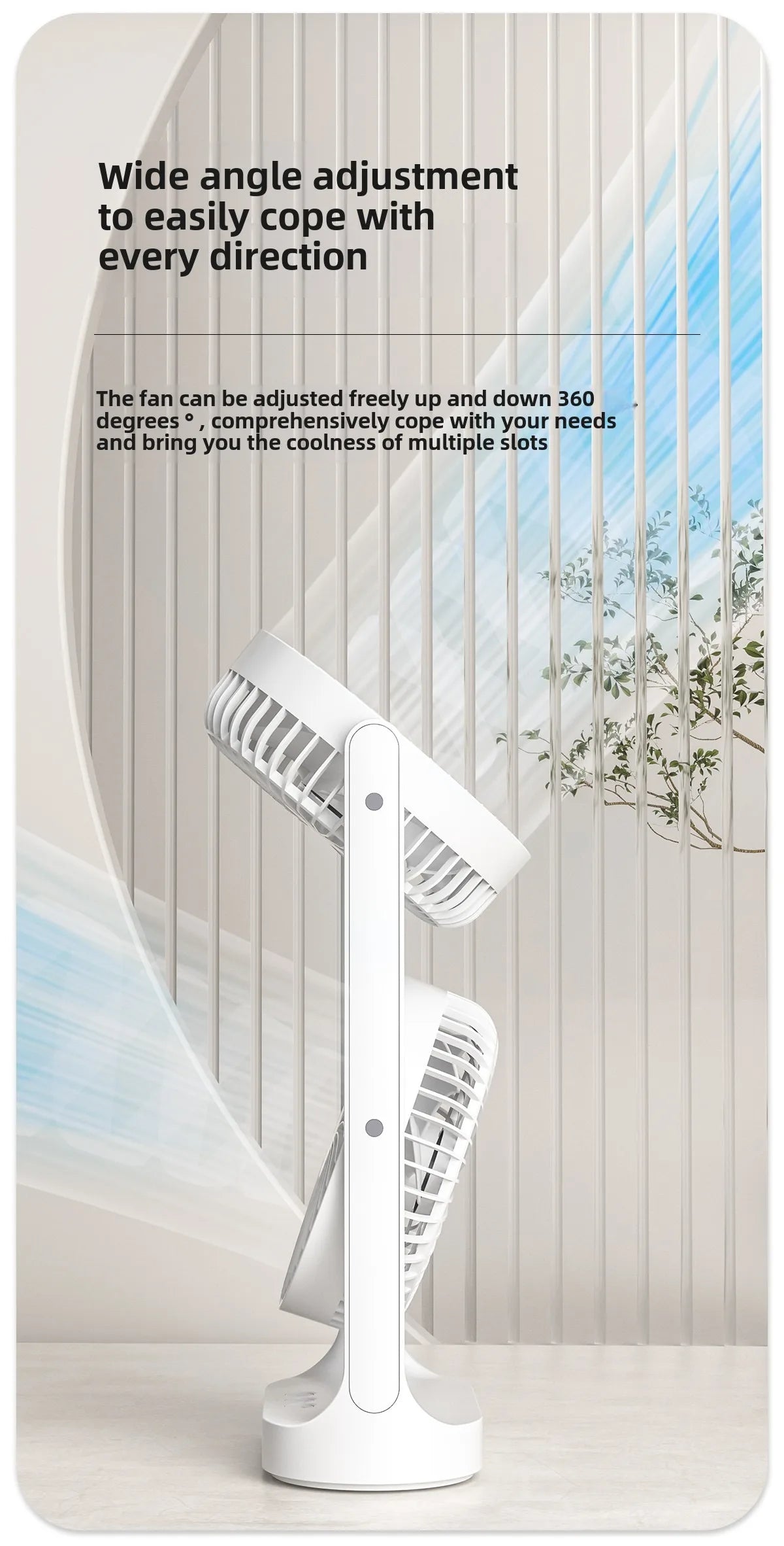 2025 new dual head desktop fan, high wind power air circulation fan, office dormitory double-layer fan