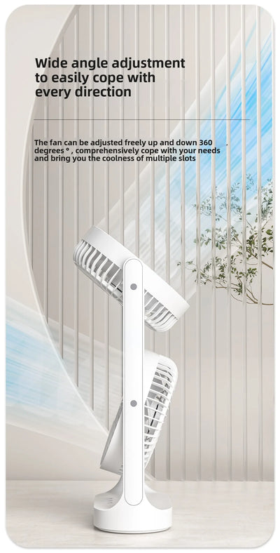 2025 new dual head desktop fan, high wind power air circulation fan, office dormitory double-layer fan