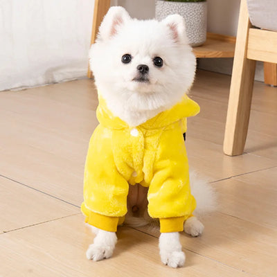 Pet Dog Clothes Soft Warm Fleece Dogs Jumpsuits Pet Clothing for Small Dogs Puppy Cats Clothes Chihuahua Yorkshire Costume Coat