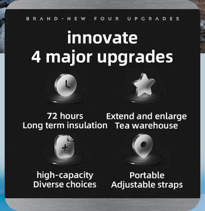 Stainless Steel Insulated Water Bottle with Handle Outdoor Portable Large Capacity Thermos Bottle,Keep Hot and Cold for 72H