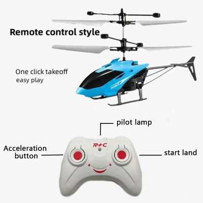 Remote Safe Fall-resistant RC Helicopters Drone Rechargeable Mini RC Drone Children Toys with Random Color Wings
