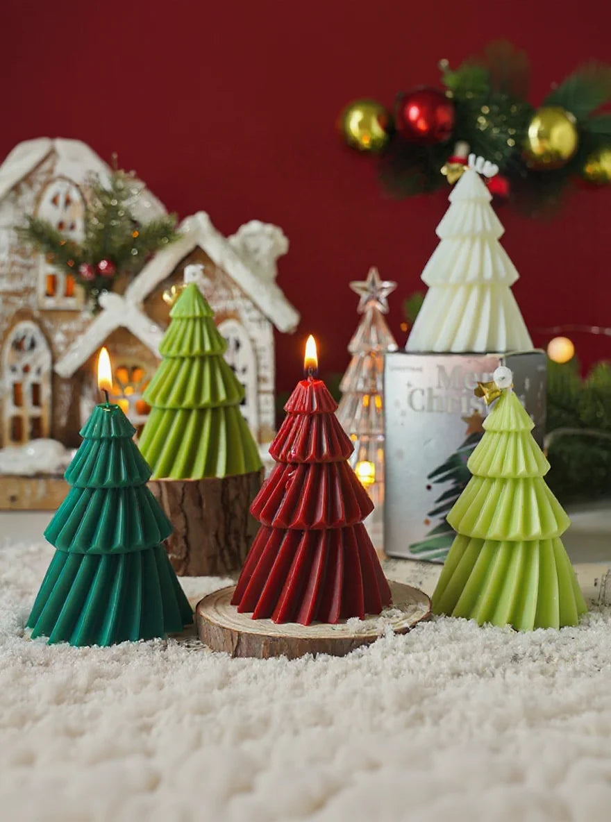 Handcrafted Christmas Tree Scented Candles | Creative Festive Ornament & Perfect Gift for Xmas Lovers | Premium Fragrant Decor