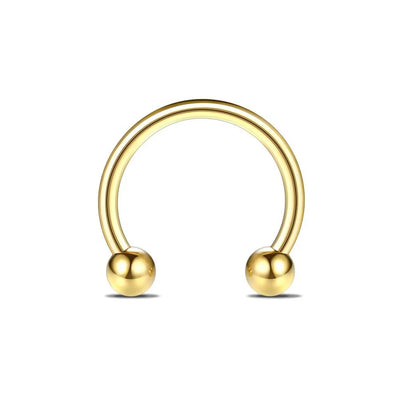 1/6/12PCS Nose Septum Rings 16G Surgical Steel Nose Piercing Jewelry 8mm 10mm 12mm Horseshoe Lip Earring Eyebrow Hoop Gold