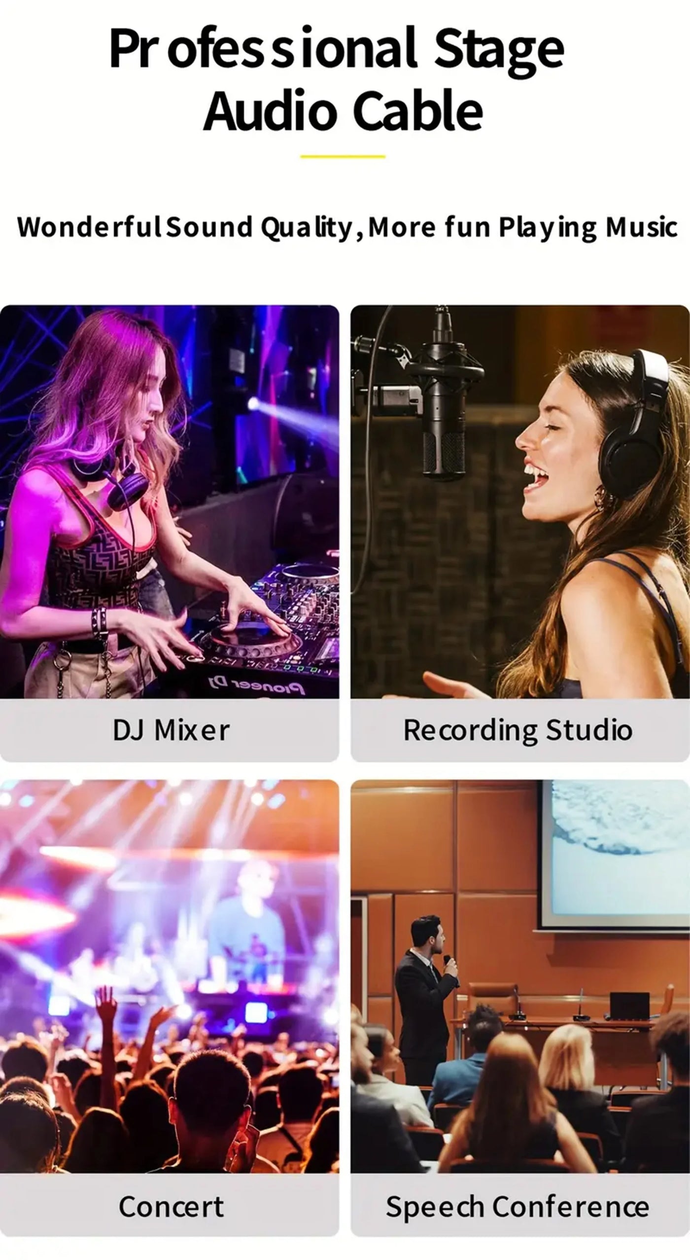 USB Type-C To Dual 6.35mm Jack 1/4 Audio Cable Y Insert Cable Splitter for iPad Laptop Mobile Phone Tablet To Speaker Mixer bass