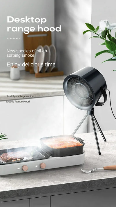 New USB Desktop Range Hoods Portable USB Powered Exhaust Fan Small Kitchen Hood Extractor Barbecue Large Suction Cooker Hood