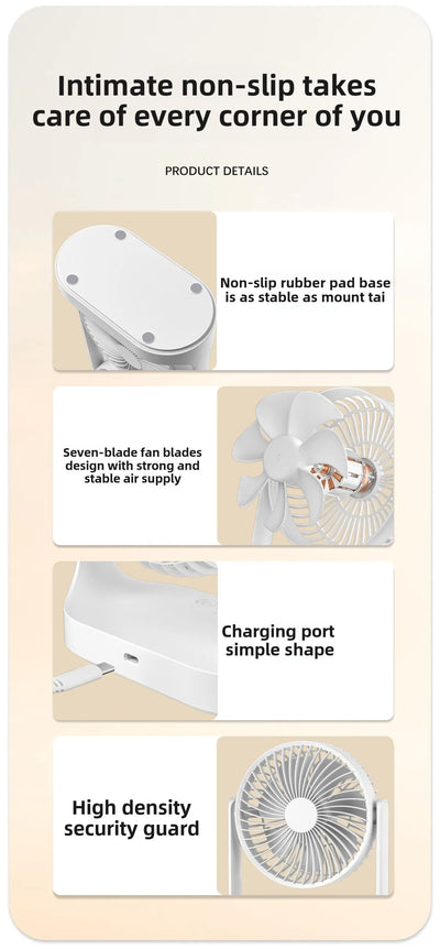 2025 new dual head desktop fan, high wind power air circulation fan, office dormitory double-layer fan