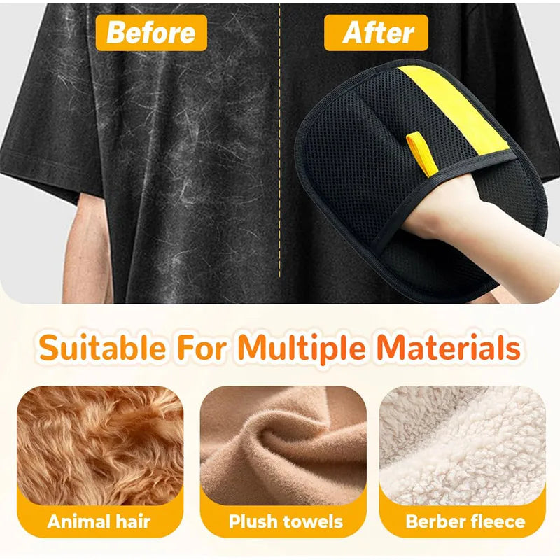 Upgraded Double Sided Grooming Glove Pet Dog Supplies Hair Remover Gloves Reusable Grooming Glove Grooming Equipment For Cats
