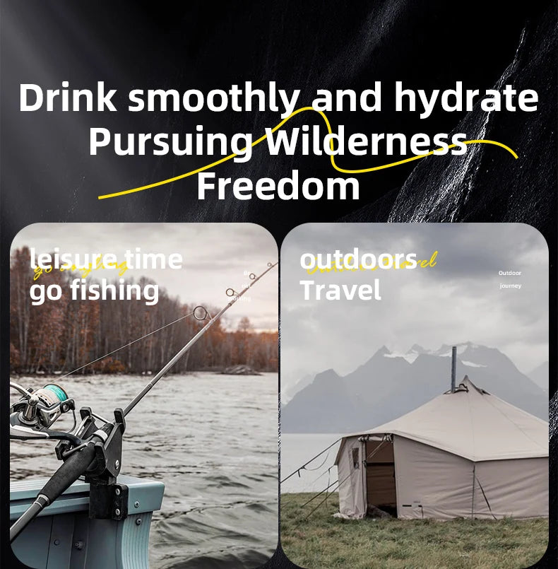 Stainless Steel Insulated Water Bottle with Handle Outdoor Portable Large Capacity Thermos Bottle,Keep Hot and Cold for 72H