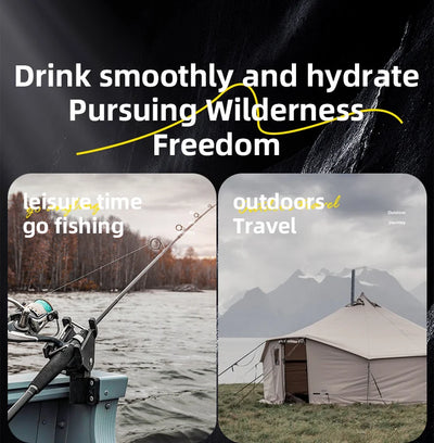 Stainless Steel Insulated Water Bottle with Handle Outdoor Portable Large Capacity Thermos Bottle,Keep Hot and Cold for 72H