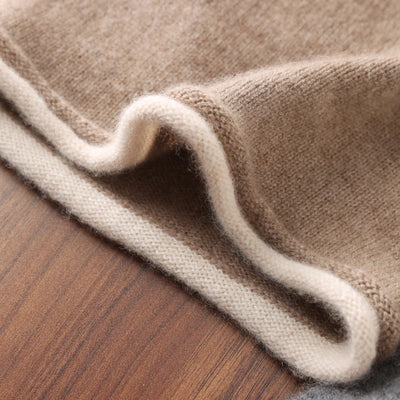 Winter Hat Regardless Of Gender 100% Merino Wool Knitted 2024 New Women's Soft Warm Bean Hat Fashion Outdoor Curly-brimmed Hat