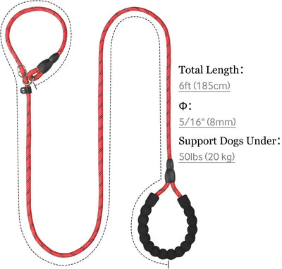 Dog leash, reflective at night, hand tight, suitable for large, medium, and small pet dogs