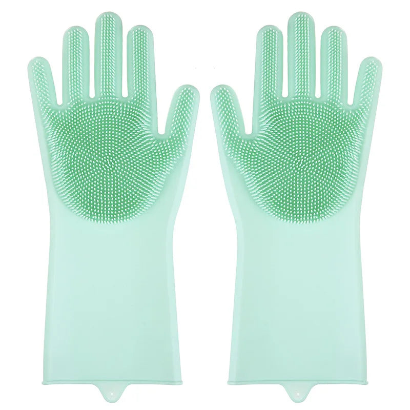 Pet Grooming Cleaning Gloves Dog Cat Bathing Shampoo Glove Scrubber Magic Dishwashing Cleanner Sponge Silicon Hair Removal Glove
