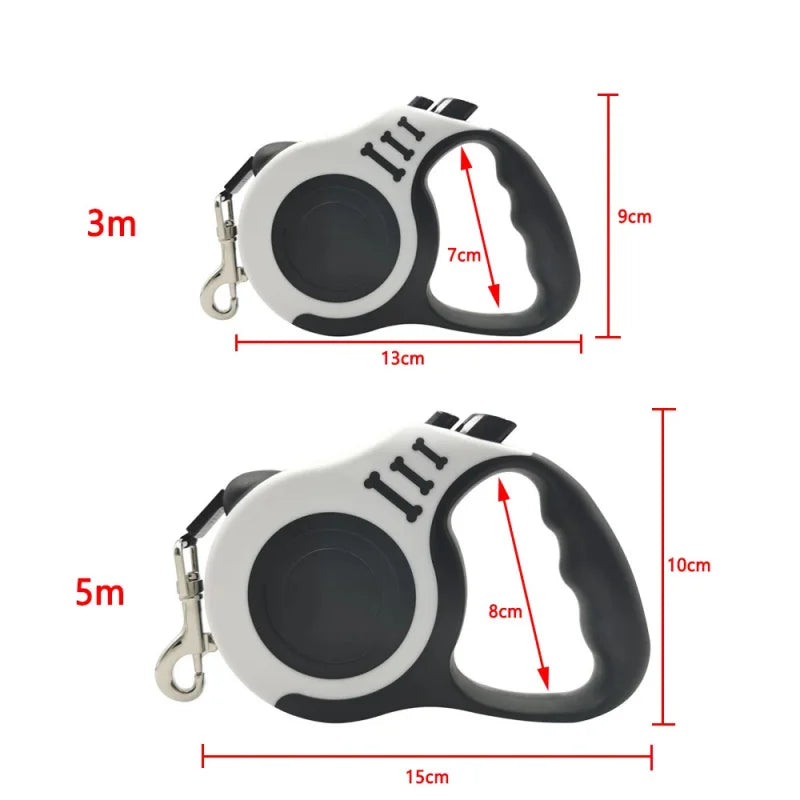 Retractable Dog Leash - 5m Automatic Strong Nylon Lead For Small/Medium Dogs & Cats, Durable Pet Traction Rope Supplies