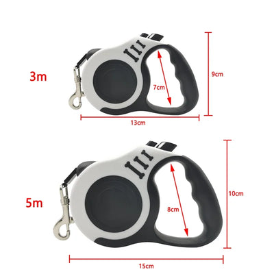 Retractable Dog Leash - 5m Automatic Strong Nylon Lead For Small/Medium Dogs & Cats, Durable Pet Traction Rope Supplies