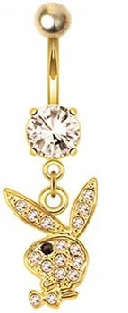 Belly Button Rings for Women Bunny Navel rings Gold color Rabbit Belly Rings Gem stone Belly Piercing Jewelry Body Jewelry