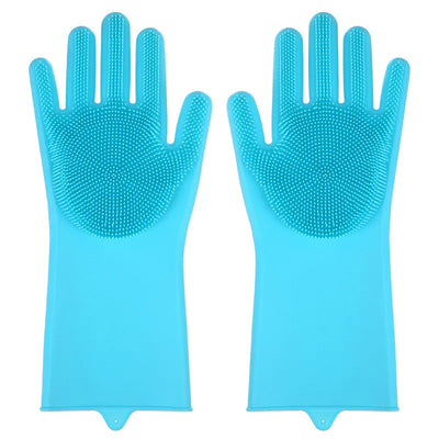 Pet Grooming Cleaning Gloves Dog Cat Bathing Shampoo Glove Scrubber Magic Dishwashing Cleanner Sponge Silicon Hair Removal Glove